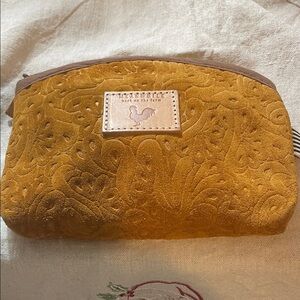 Yellow Embossed Clutch